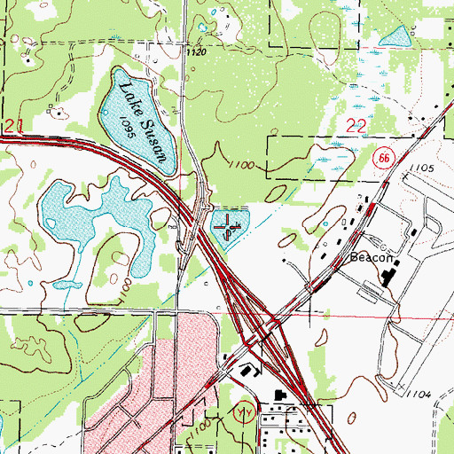 Topographic Map of Johns Lake, WI