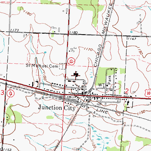 Topographic Map of Kennedy Elementary School, WI