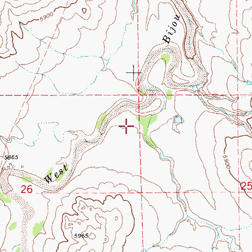 Topographic Map of Big Gulch, CO