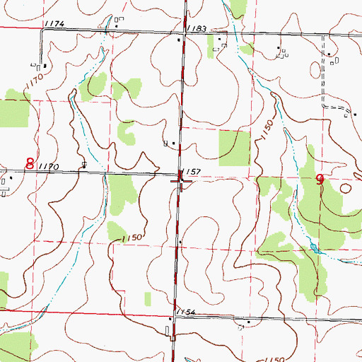 Topographic Map of Lone Elm School (historical), WI