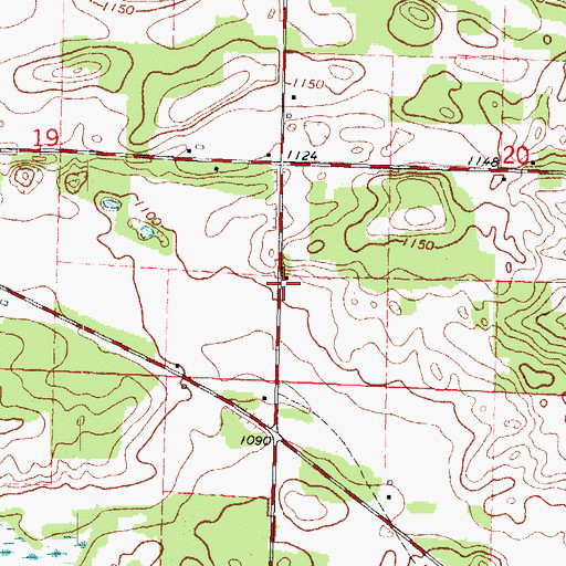 Topographic Map of Madley School (historical), WI