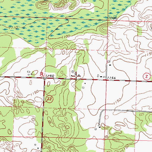 Topographic Map of Malloy School (historical), WI