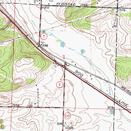 Topographic Map of Pipe School (historical), WI