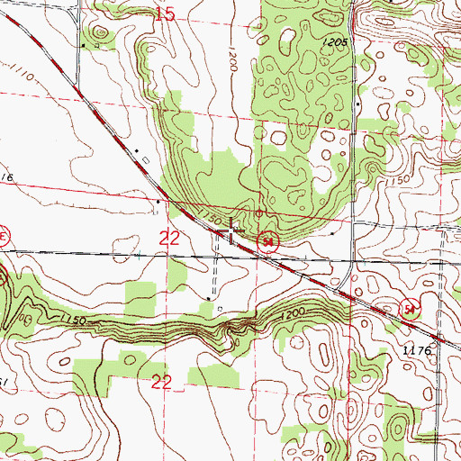 Topographic Map of Pleasant Valley School (historical), WI