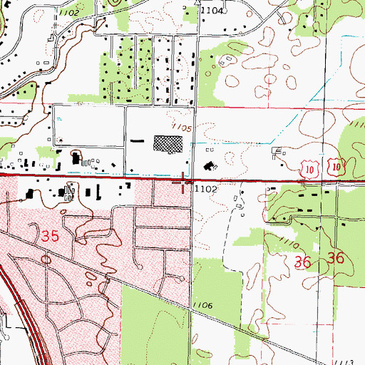 Topographic Map of Plover Hills School (historical), WI