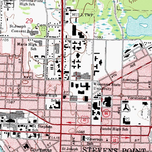 Topographic Map of Quandt Fieldhouse, WI