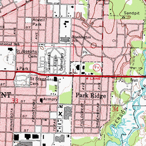 Topographic Map of Redeemer Lutheran Church, WI