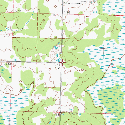 Topographic Map of Rockland School (historical), WI