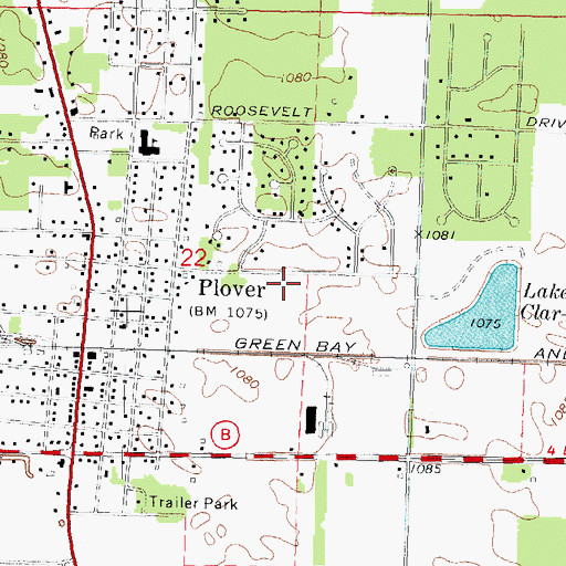 Topographic Map of Royal Wood Park, WI