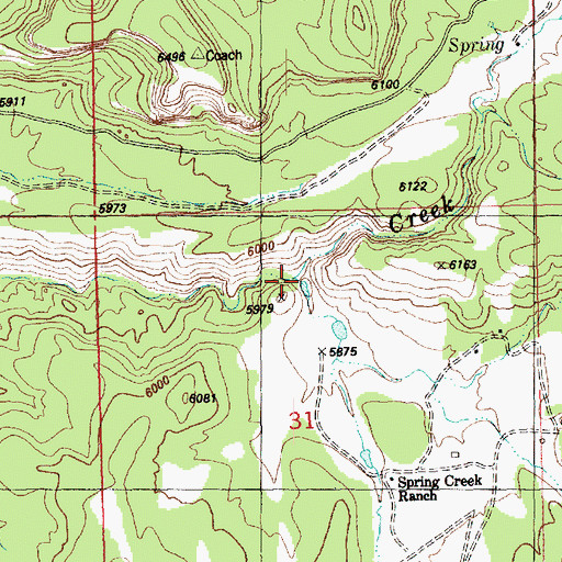 Topographic Map of Spring Canyon, UT