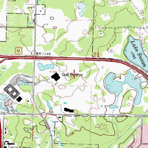 Topographic Map of Sentry World Golf Course, WI