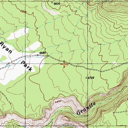 Topographic Map of Ryan Park, CO