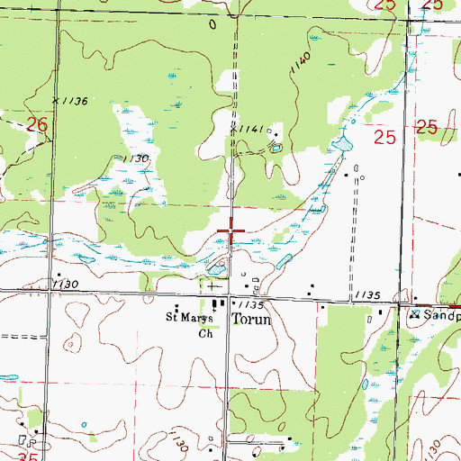 Topographic Map of Torun School (historical), WI