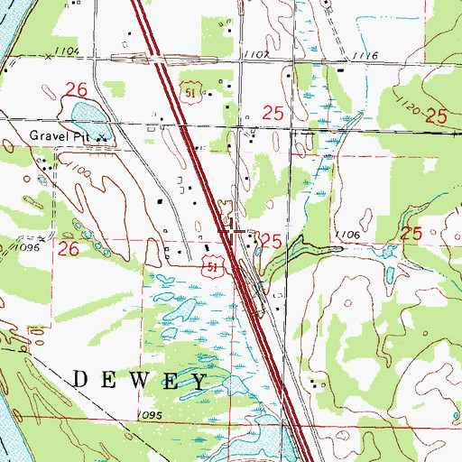 Topographic Map of Wilson School (historical), WI