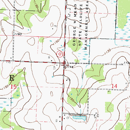 Topographic Map of Wolfe School (historical), WI