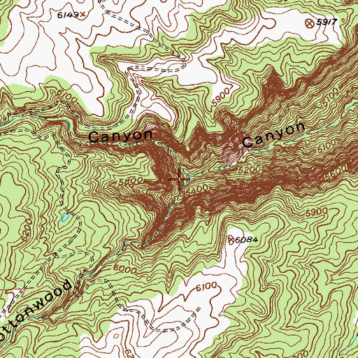 Topographic Map of North Cottonwood Canyon, CO