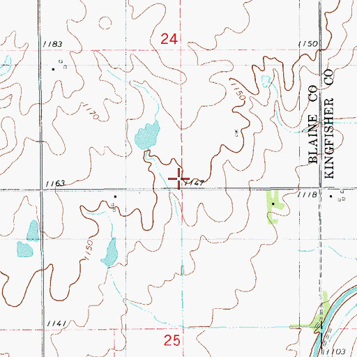Topographic Map of Holcomb-Cook Cemetery, OK