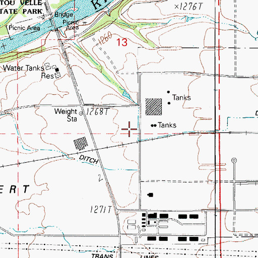 Topographic Map of Camp Alden (historical), OR