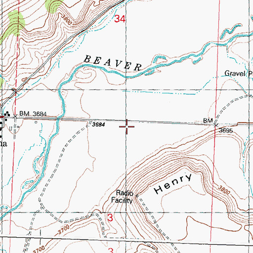 Topographic Map of Camp Dahlgren (historical), OR