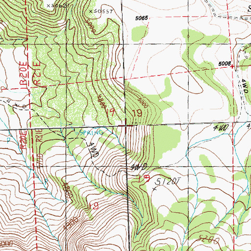Topographic Map of Camp Gibbs (historical), OR
