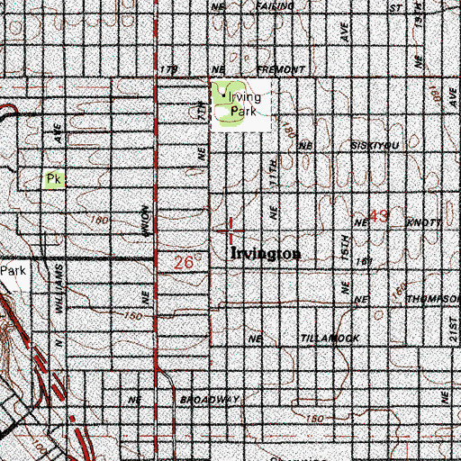 Topographic Map of Camp McKinley (historical), OR