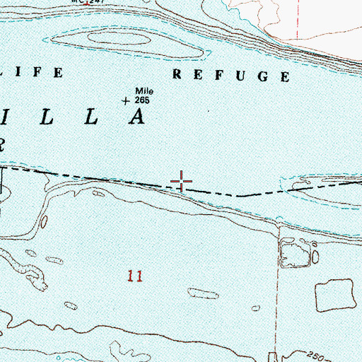 Topographic Map of Canoe Encampment Rapids (historical), OR