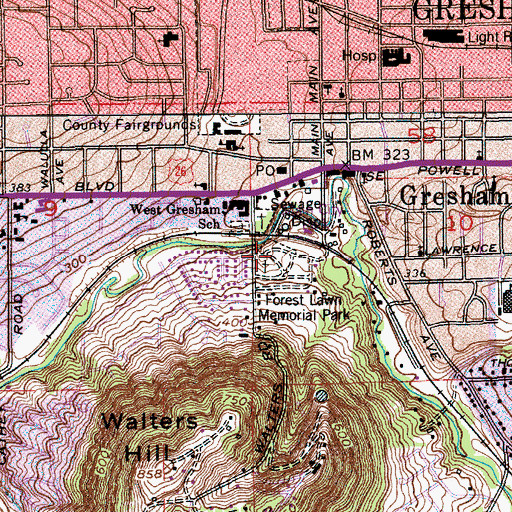 Topographic Map of Combs (historical), OR