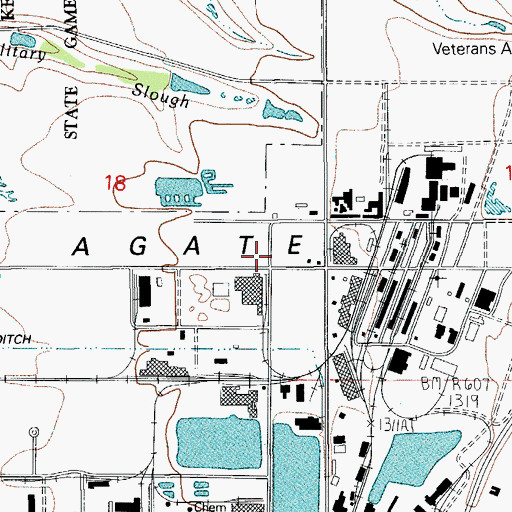 Topographic Map of Camp White (historical), OR