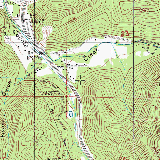 Topographic Map of Fort Bailey (historical), OR
