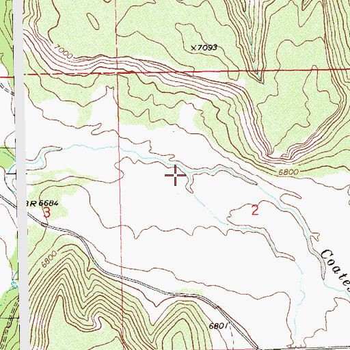 Topographic Map of Hill Creek, CO
