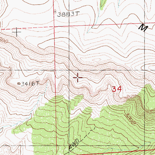 Topographic Map of Gilchrist Valley, OR