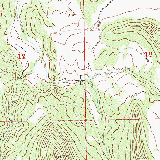 Topographic Map of Middle Canyon, CO