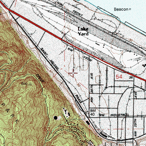 Topographic Map of Guild Lake (historical), OR