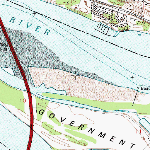 Topographic Map of Hoods Bar Light (historical), OR
