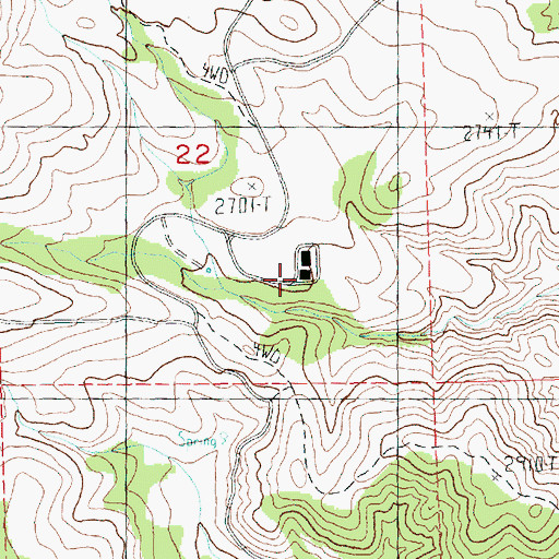 Topographic Map of Ince Camp (historical), OR