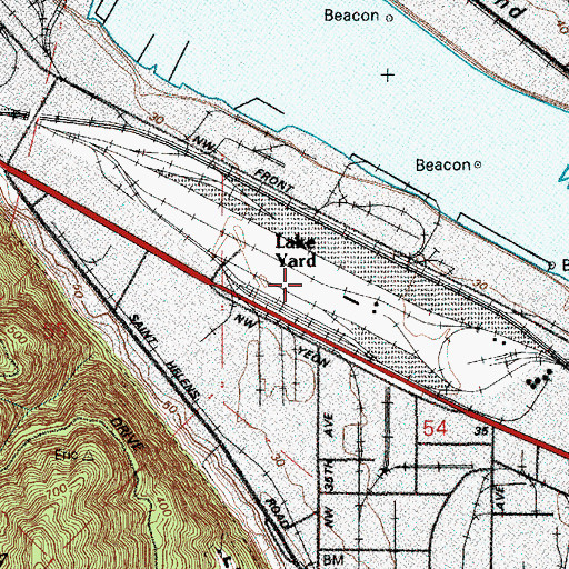Topographic Map of Kittredge Lake (historical), OR