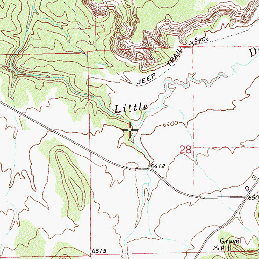 Topographic Map of Bieser Creek, CO