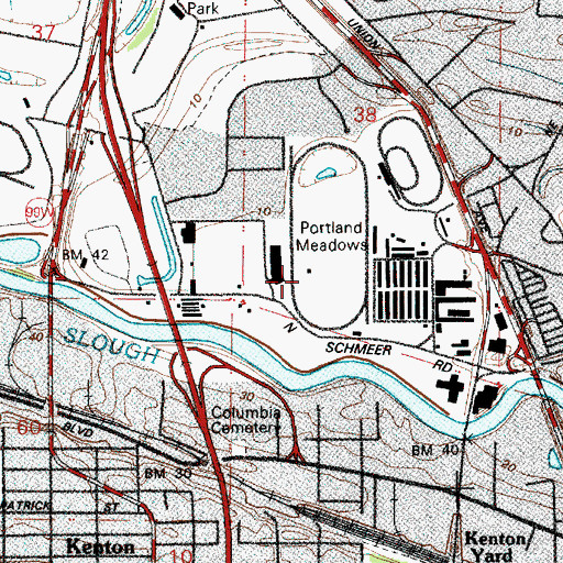 Topographic Map of Switzler Lake (historical), OR