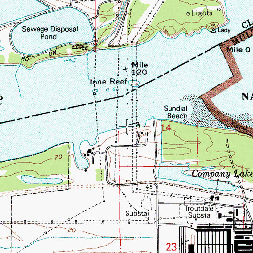 Topographic Map of Stotts Landing (historical), OR