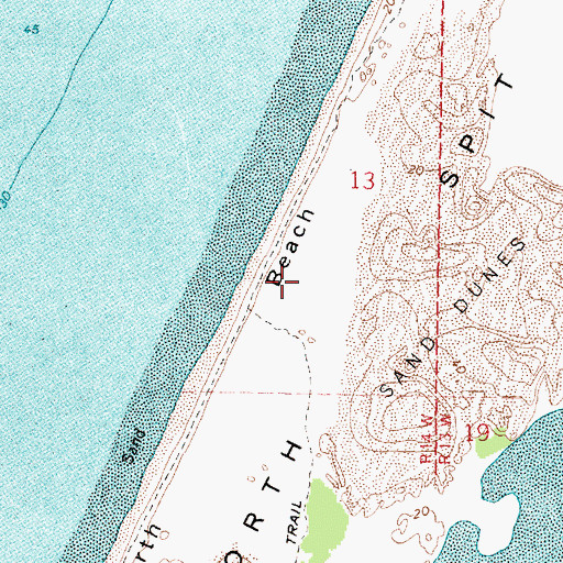 Topographic Map of Camp Castaway (historical), OR
