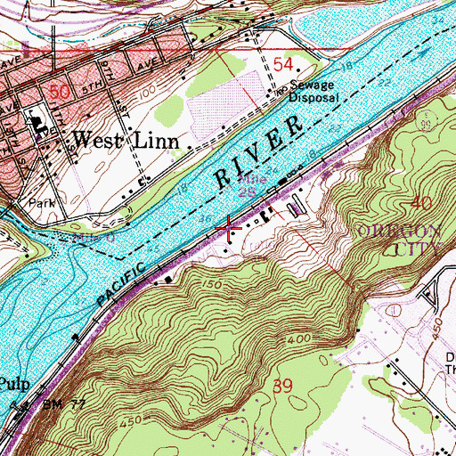 Topographic Map of Stringtown (historical), OR