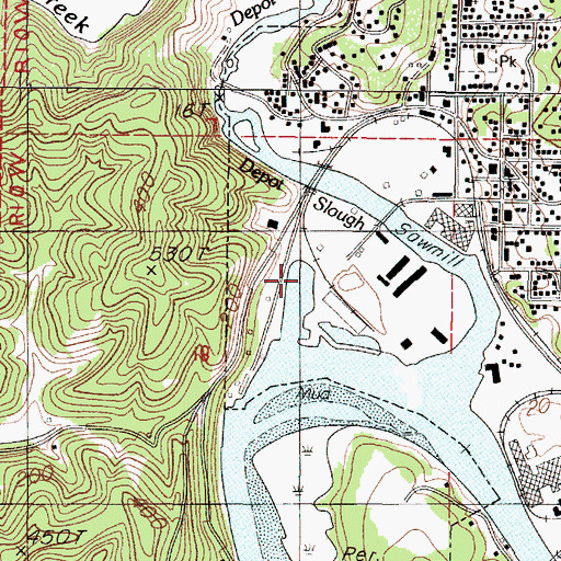 Topographic Map of Tokyo Slough, OR