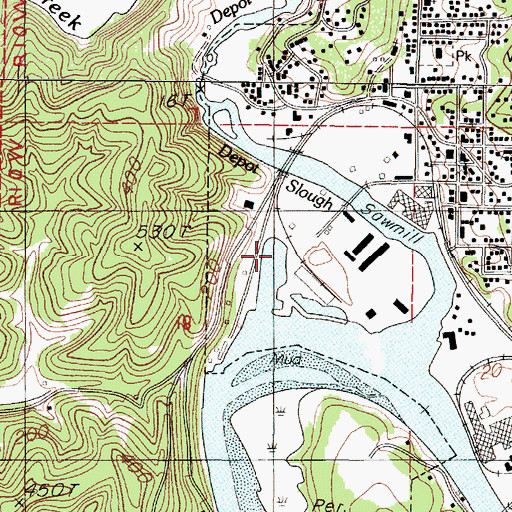 Topographic Map of Tokyo Slough, OR