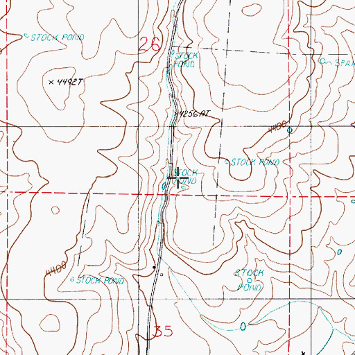 Topographic Map of Tepee Springs (historical), OR