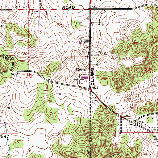 Topographic Map of Ten O'Clock Church, OR