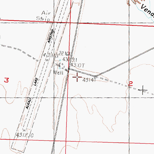 Topographic Map of Alkali Valley, OR