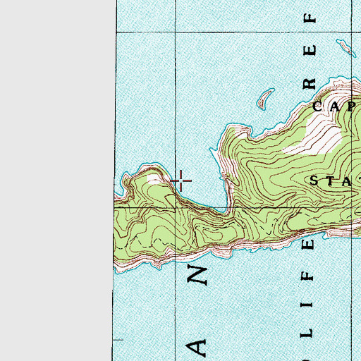 Topographic Map of Wells Cove, OR