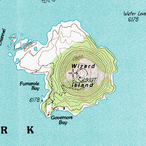 Topographic Map of Witches Cauldron, OR