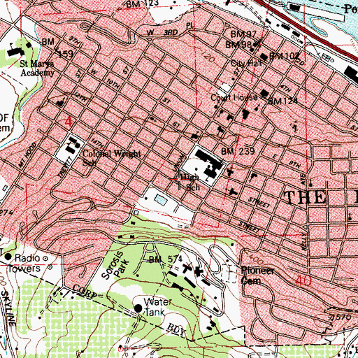 Topographic Map of Pulpit Rock, OR