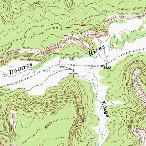 Topographic Map of Kings Canyon, CO